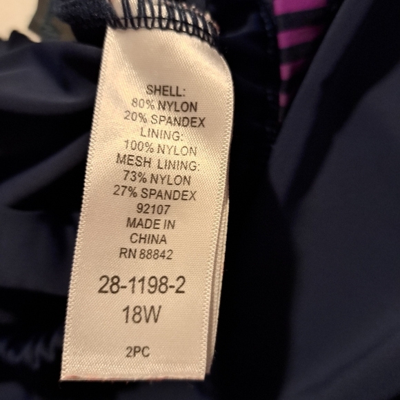 Swim 365 women's size 18W skirted blue swim bottoms, EUC - Picture 3 of 4